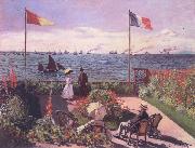 Claude Monet Terrace at Sainte-Adresse Spain oil painting artist